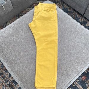 Mustard yellow skinny corduroy pants 42x32
